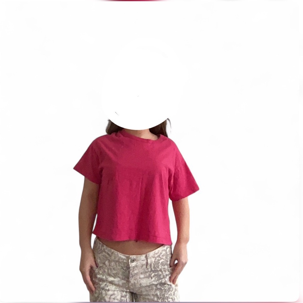 Hot pink Cropped T-Shirt